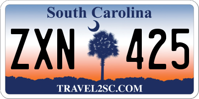 SC license plate ZXN425