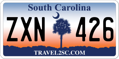 SC license plate ZXN426