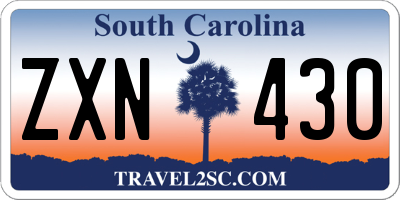 SC license plate ZXN430