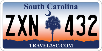 SC license plate ZXN432