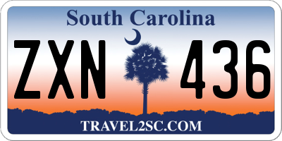 SC license plate ZXN436
