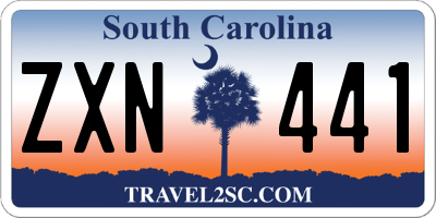 SC license plate ZXN441