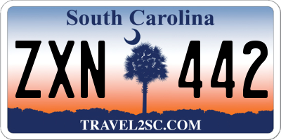 SC license plate ZXN442