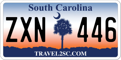 SC license plate ZXN446