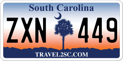 SC license plate ZXN449