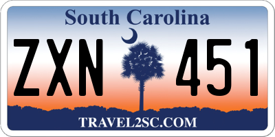 SC license plate ZXN451