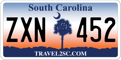 SC license plate ZXN452