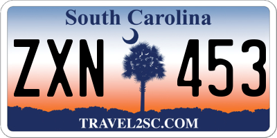 SC license plate ZXN453