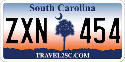 SC license plate ZXN454