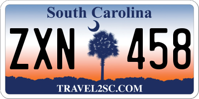 SC license plate ZXN458
