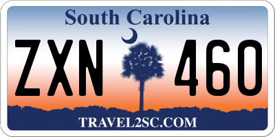 SC license plate ZXN460