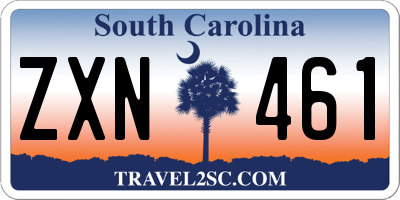 SC license plate ZXN461
