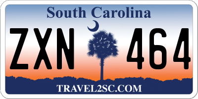 SC license plate ZXN464