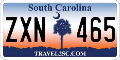 SC license plate ZXN465