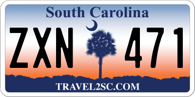SC license plate ZXN471