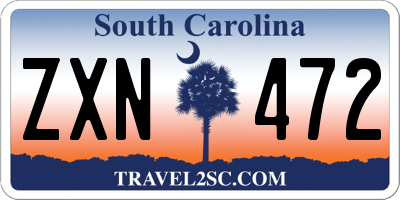 SC license plate ZXN472