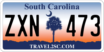SC license plate ZXN473