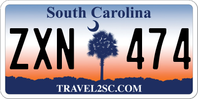 SC license plate ZXN474