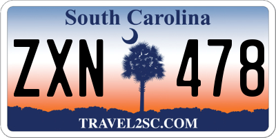 SC license plate ZXN478