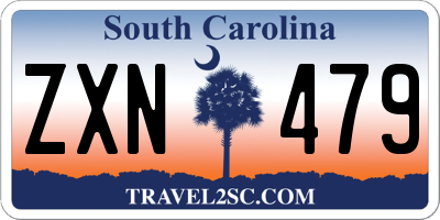 SC license plate ZXN479