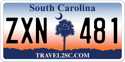 SC license plate ZXN481