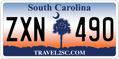 SC license plate ZXN490