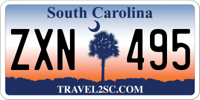SC license plate ZXN495