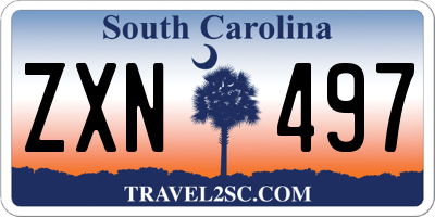 SC license plate ZXN497