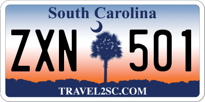 SC license plate ZXN501