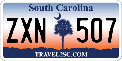 SC license plate ZXN507