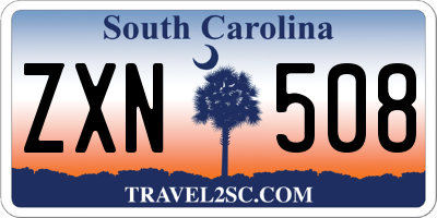 SC license plate ZXN508
