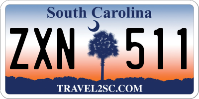 SC license plate ZXN511