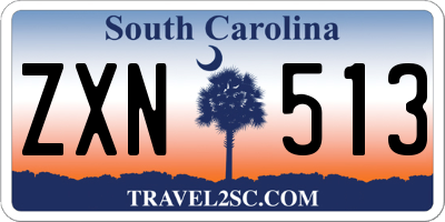 SC license plate ZXN513