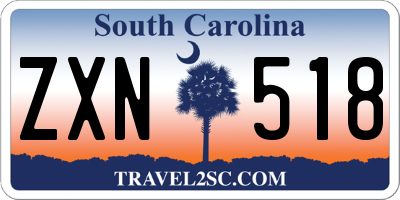 SC license plate ZXN518