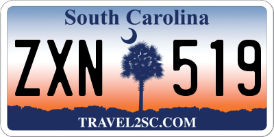 SC license plate ZXN519