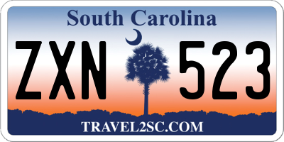 SC license plate ZXN523