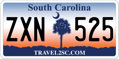 SC license plate ZXN525