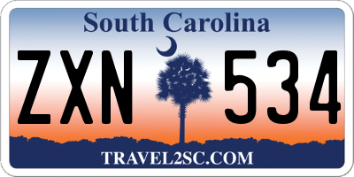 SC license plate ZXN534