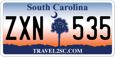 SC license plate ZXN535