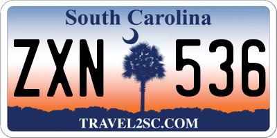 SC license plate ZXN536