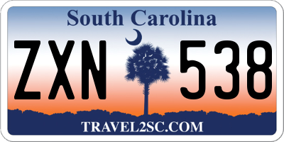 SC license plate ZXN538