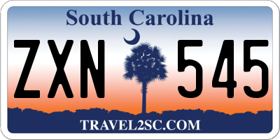 SC license plate ZXN545