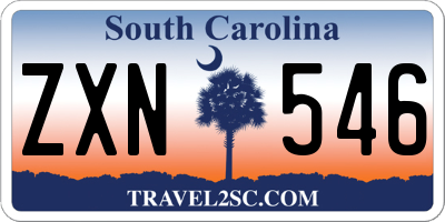 SC license plate ZXN546