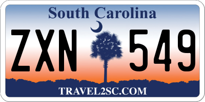 SC license plate ZXN549