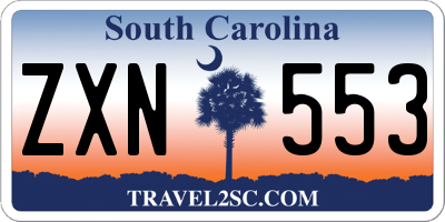 SC license plate ZXN553