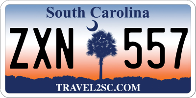 SC license plate ZXN557