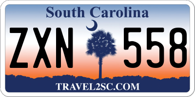 SC license plate ZXN558