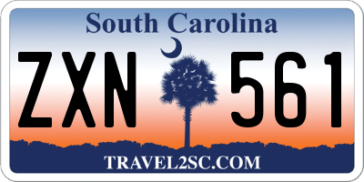 SC license plate ZXN561