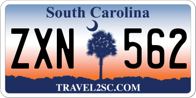 SC license plate ZXN562