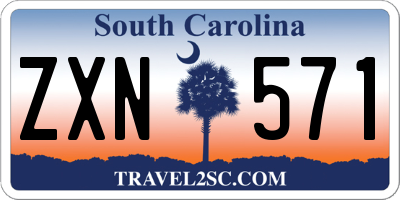 SC license plate ZXN571